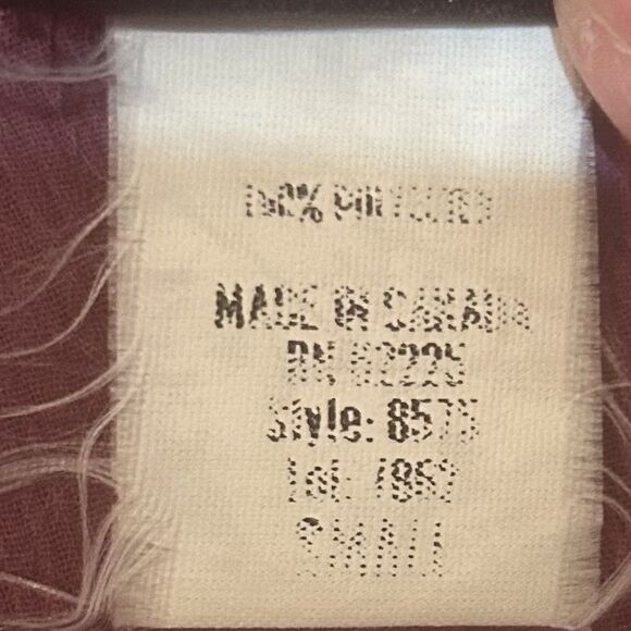 VTG Y2K Tailor B Moss Sheer Purple Blouse-Lace-Tie‎ Sleeve-Sz S-Fairy-Whimsigoth - Picture 9 of 10